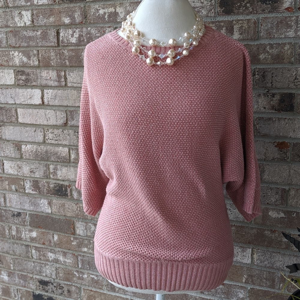 CHAPS SPARKLE SLOUCH SWEATER